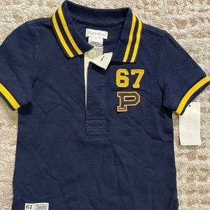 Ralph Lauren Navy Blue/Yellow Polo